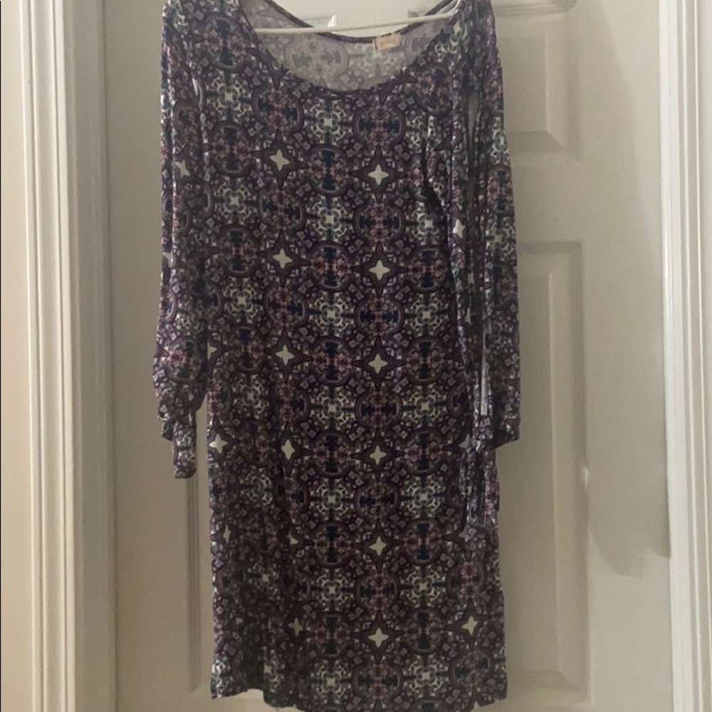 Pixley patterned open sleeve dress